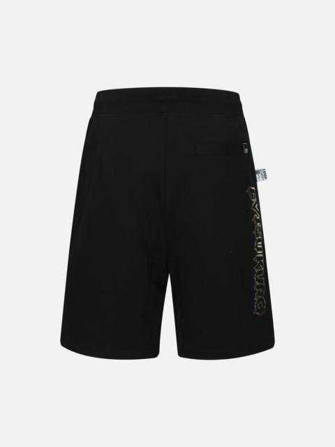 EVISU Metallic Logo Print Relax Fit Sweat Shorts