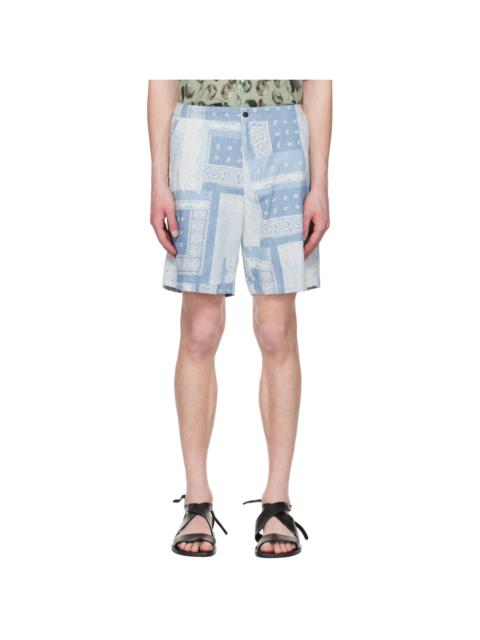 OFFICINE GÉNÉRALE Blue Pierce Shorts
