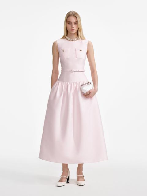 self-portrait Pink Taffeta Midi Dress