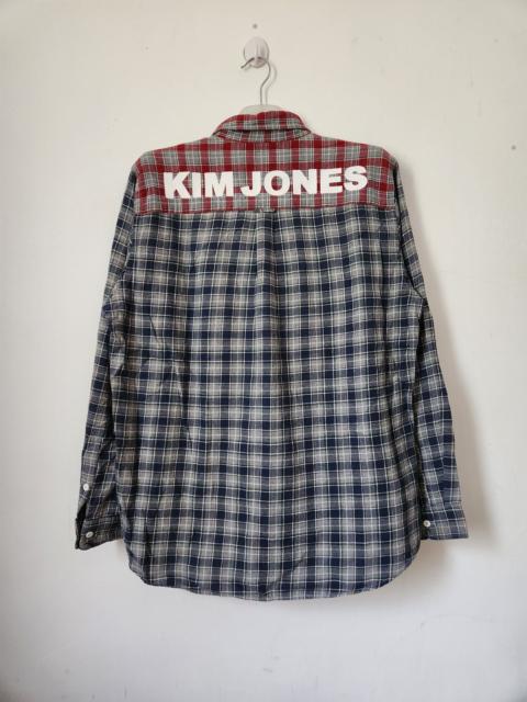 Other Designers Kim Jones Men Flannel Check Colour Block Shirt