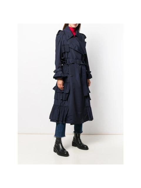 Valentino Valentino Garavani Double-Breasted Tiered Trench Coat