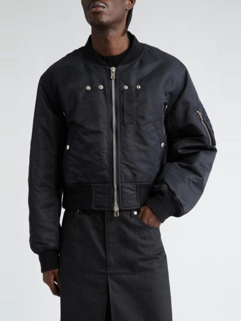 Convertible Nylon Bomber Jacket