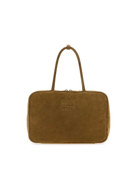 Miu Miu Miu Miu Beige Suede Handbag