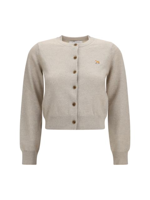 Maison Kitsuné Maison Kitsuné Baby Fox Cardigan Light Beige Melange