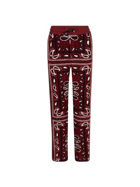 AMIRI Printed Bandana Polar Fleece Pants "Red / Multi"