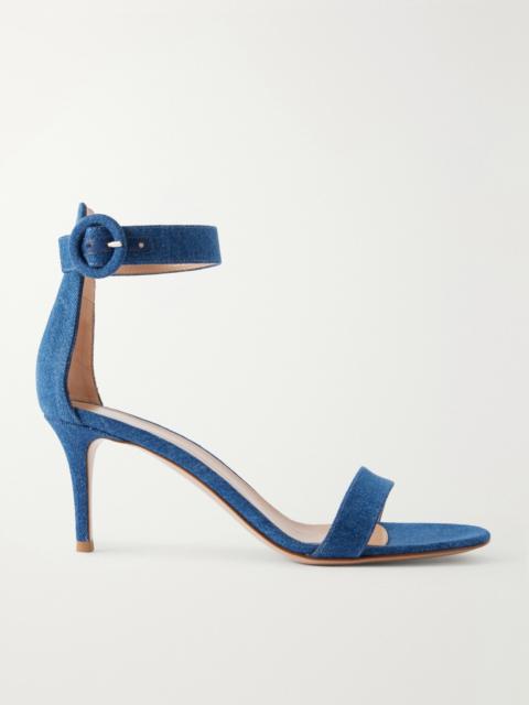 Gianvito Rossi Portofino 70 Denim Sandals