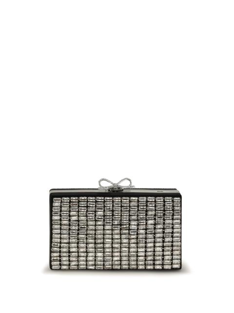 self-portrait Self-portrait Crystal Chainmail Clutch Silver
