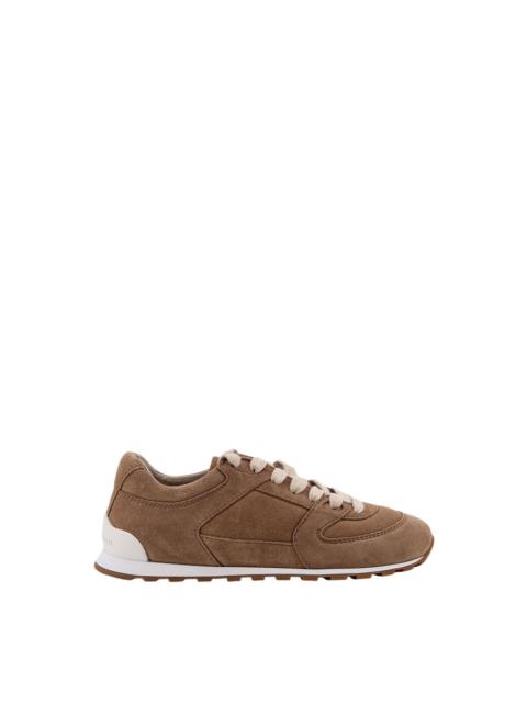 Brunello Cucinelli BRUNELLO CUCINELLI Brown Suede Sneakers New & Authentic (Wom