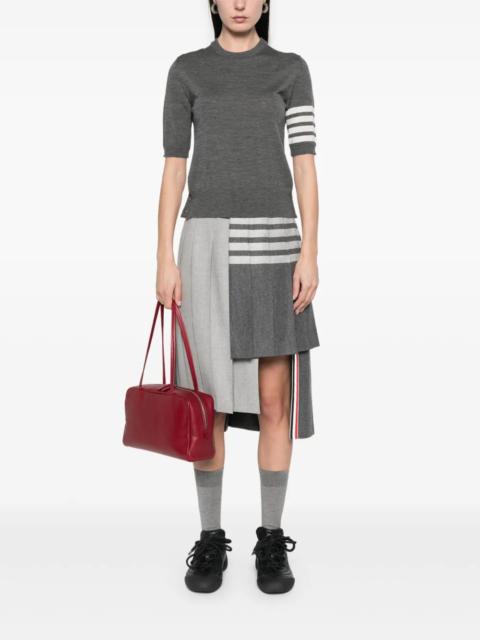Thom Browne THOM BROWNE - Women Jersey Stitch Ss Tee In Fine Merino Wool W/ 4 Bar Stripes