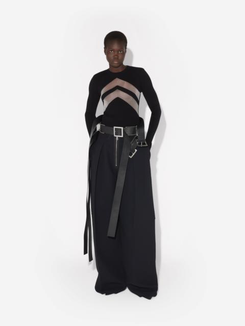 Jean Paul Gaultier THE BLACK TOP WITH CHEVRONS