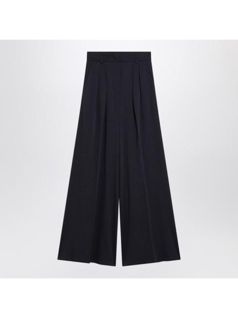 Max Mara Max Mara Navy Wool Jersey Trousers Women