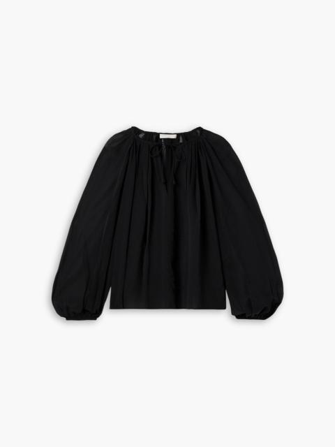 ULLA JOHNSON Safa gathered silk crepe de chine blouse
