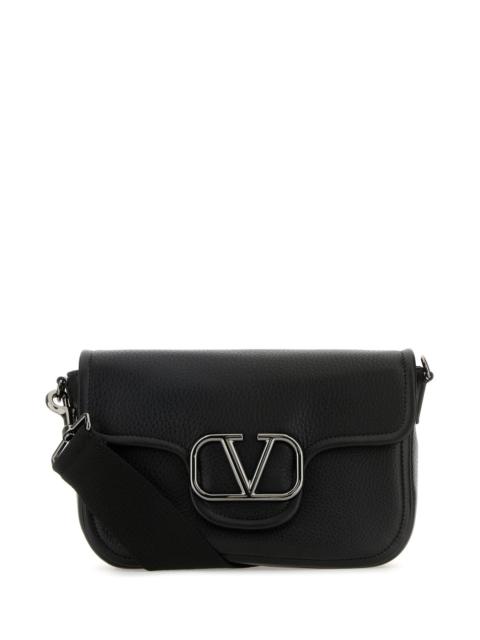 Valentino Black leather VLogo crossbody bag