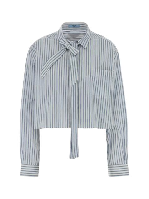 Prada Prada Women Embroidered Poplin Shirt