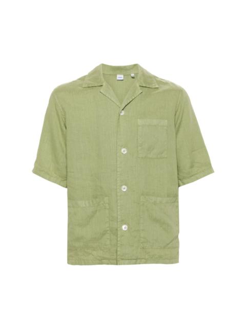 camp-collar linen shirt