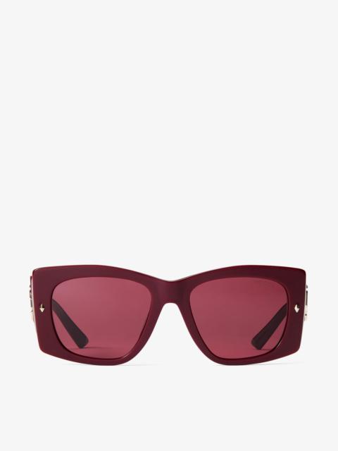 JIMMY CHOO Gabi
Cranberry and Dark Violet Butterfly Sunglasses