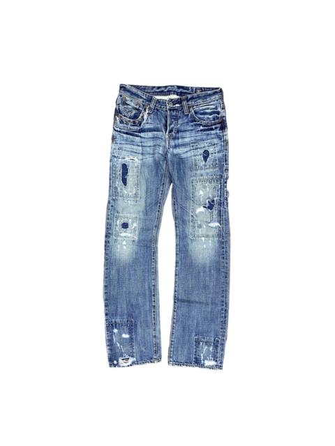 Other Designers Vintage - Vintage Bartack Patchworks & Reworked Pin Jeans