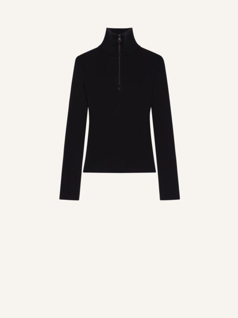 courrèges ZIPPED MOCKNECK SWEATER