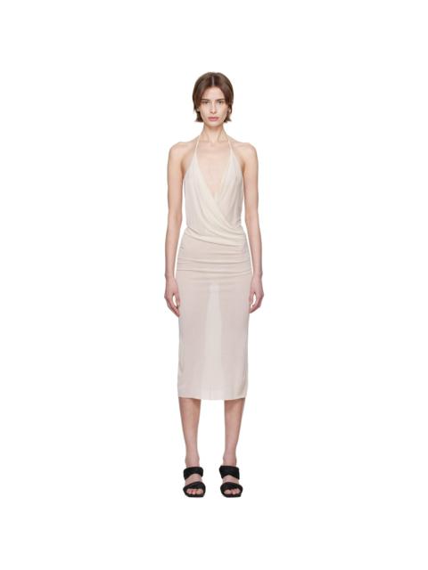 Rick Owens Off-White Hollywood Draped Dress