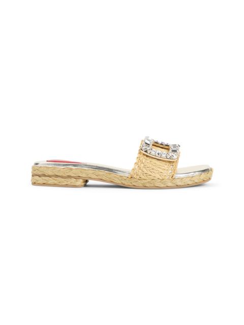 Roger Vivier Strass Buckle Raffia 25 Espadrillas Women