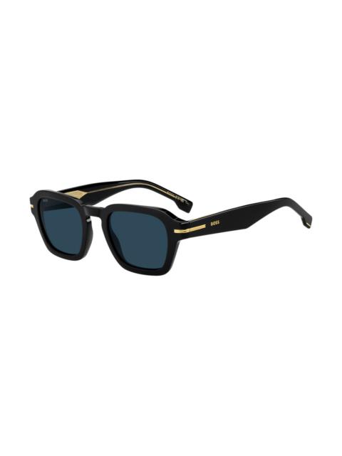 BOSS BLACK-ACETATE SUNGLASSES WITH GOLD-TONE TRIMS