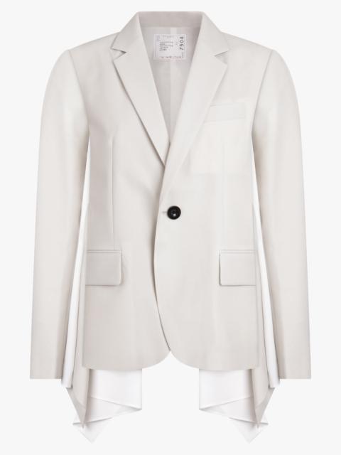 sacai SUITING JACKET WITH SHIRT DETAILING | ECRU/WHITE