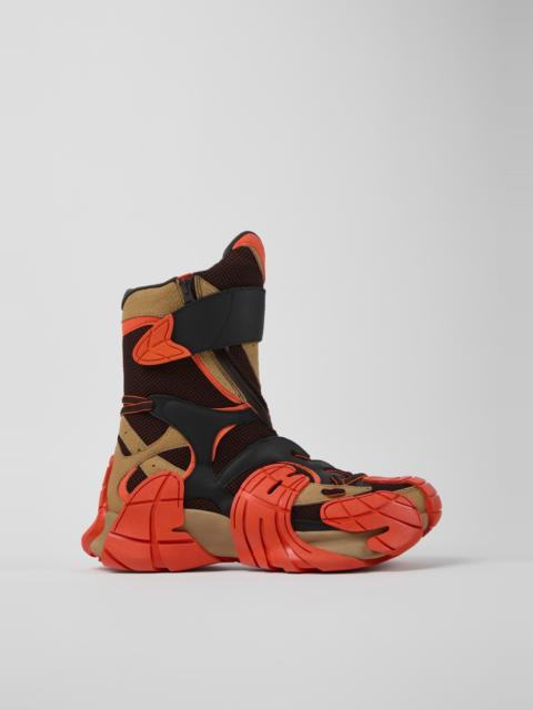 CAMPERLAB Orange and Brown Textile Boots