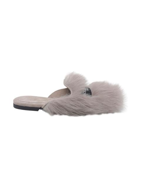Dolce & Gabbana Shearling And Suede Slippers