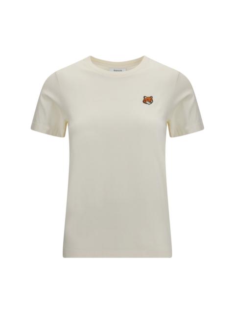 Maison Kitsuné Maison Kitsuné Fox Head Regular T-shirt Noble Beige