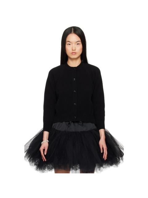 Simone Rocha Black Open Back Cardigan