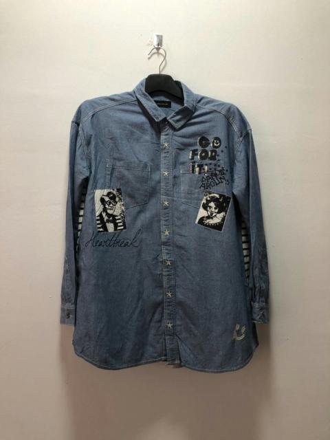 Other Designers Designer - WORLD WIDE LOVE Denim Shirt Japan Punk Seditionaries