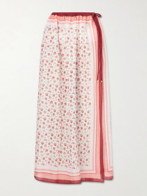 Dolce & Gabbana Floral-print Cotton-voile Coverup
