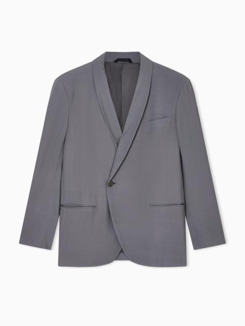GIORGIO ARMANI SINGLE-BREASTED SUIT IN VISCOSE CANNETÉ