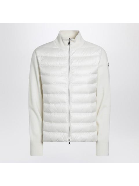 Moncler Moncler White Padded Wool Zip Cardigan Women