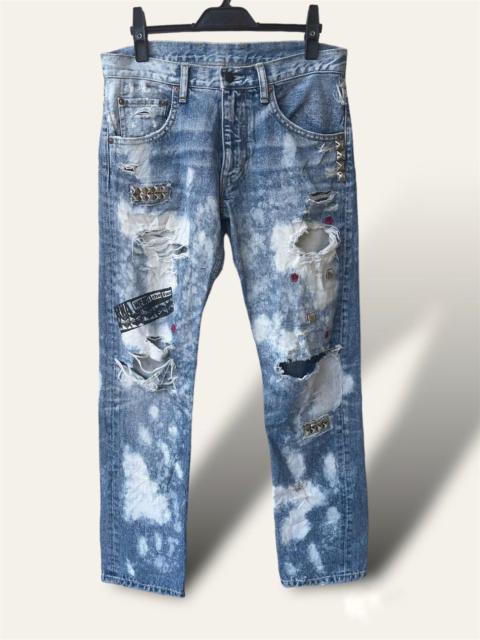 Other Designers Japanese Brand × Seditionaries - RNA spike rips distressed bondage acid wash denim