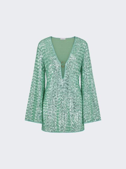 Oséree Paillettes O Kaftan Aqua
