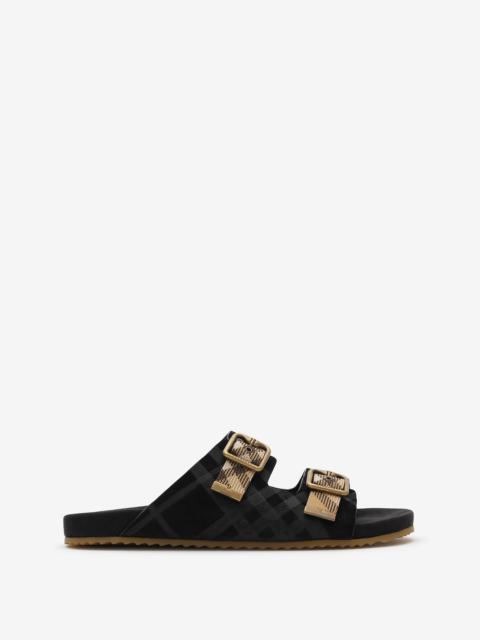 Burberry Check Suede Urchin Sandals