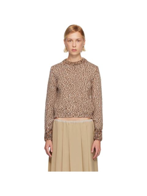 Moncler Brown Mouliné Wool Sweater