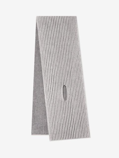 CORNELIANI Two-tone grey Sublime Cashmere and wool scarf