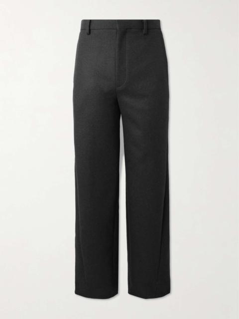 Straight-Leg Melton Super 130s Wool-Twill Suit Trousers