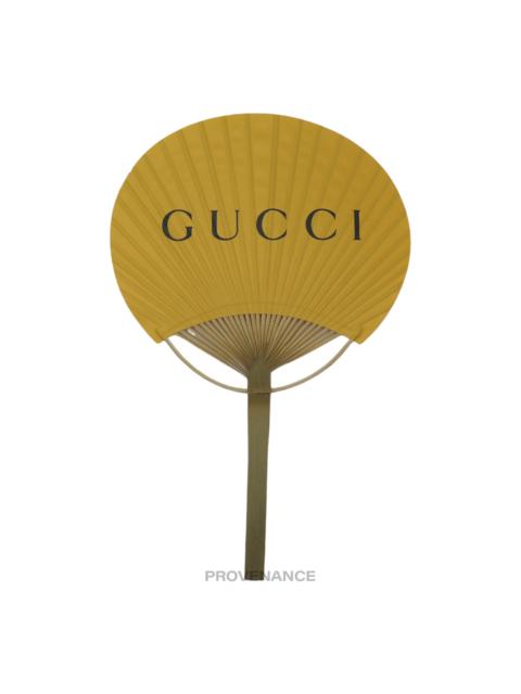 Gucci Logo Bamboo Hand Fan - Yellow