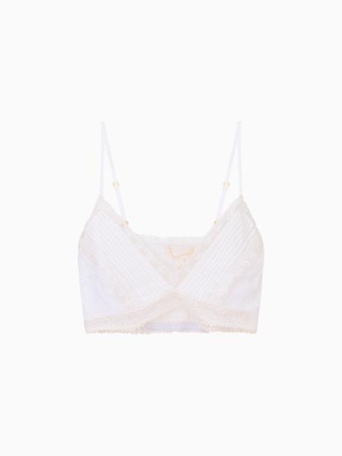 LoveShackFancy Ismene Cotton Victorian Bralette Top