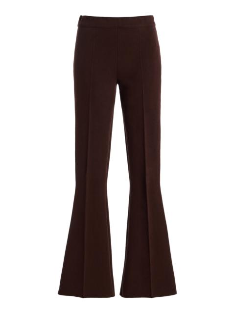 AMIYA Legacy Kick-Flare Cotton-Blend Pants brown