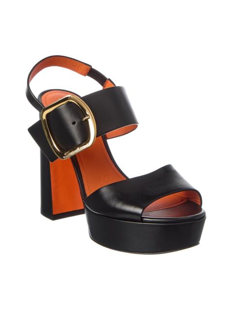 Santoni Santoni Leather Platform Sandal
