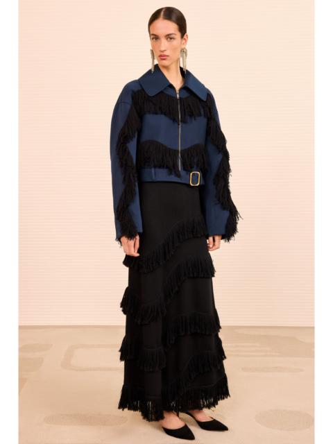 ULLA JOHNSON Raffela Cropped Fringe Jacket