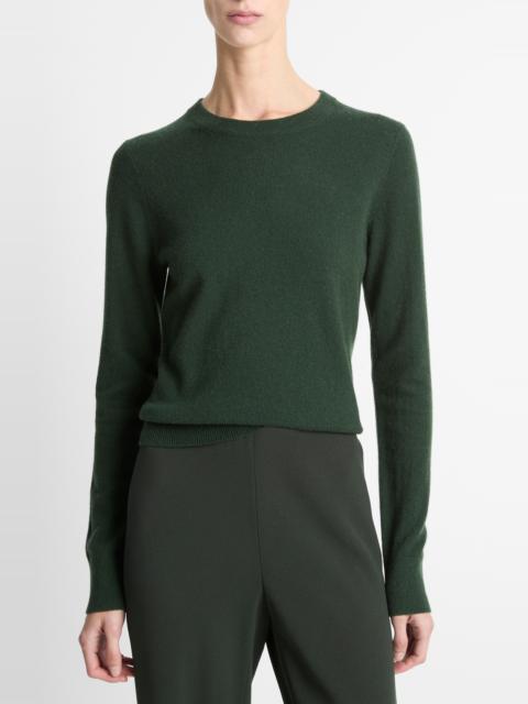 Vince Vince Rib Crewneck Cashmere Sweater in Forest at Nordstrom