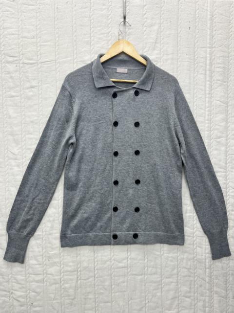 DIOR GREY DOUBLE-BUTTON CARDIGAN