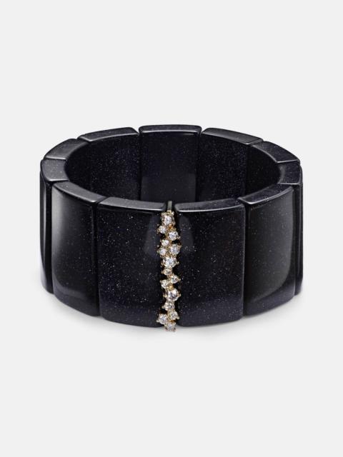 SYDNEY EVAN Blue goldstone and 14kt gold bracelet with diamonds