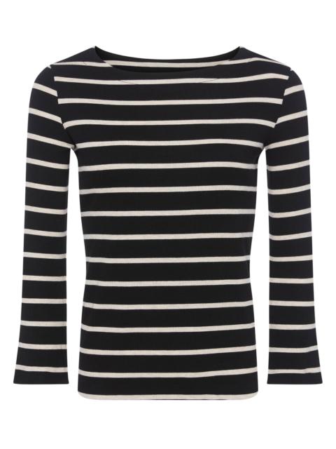 L'AGENCE Lucille Striped Boatneck Top