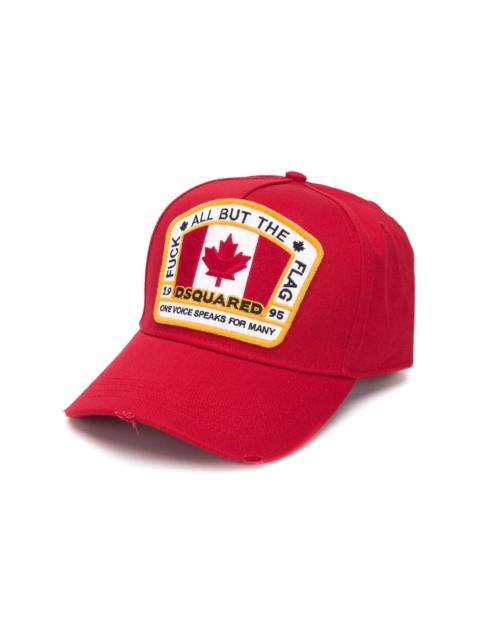 DSQUARED2 flag-patch baseball hat